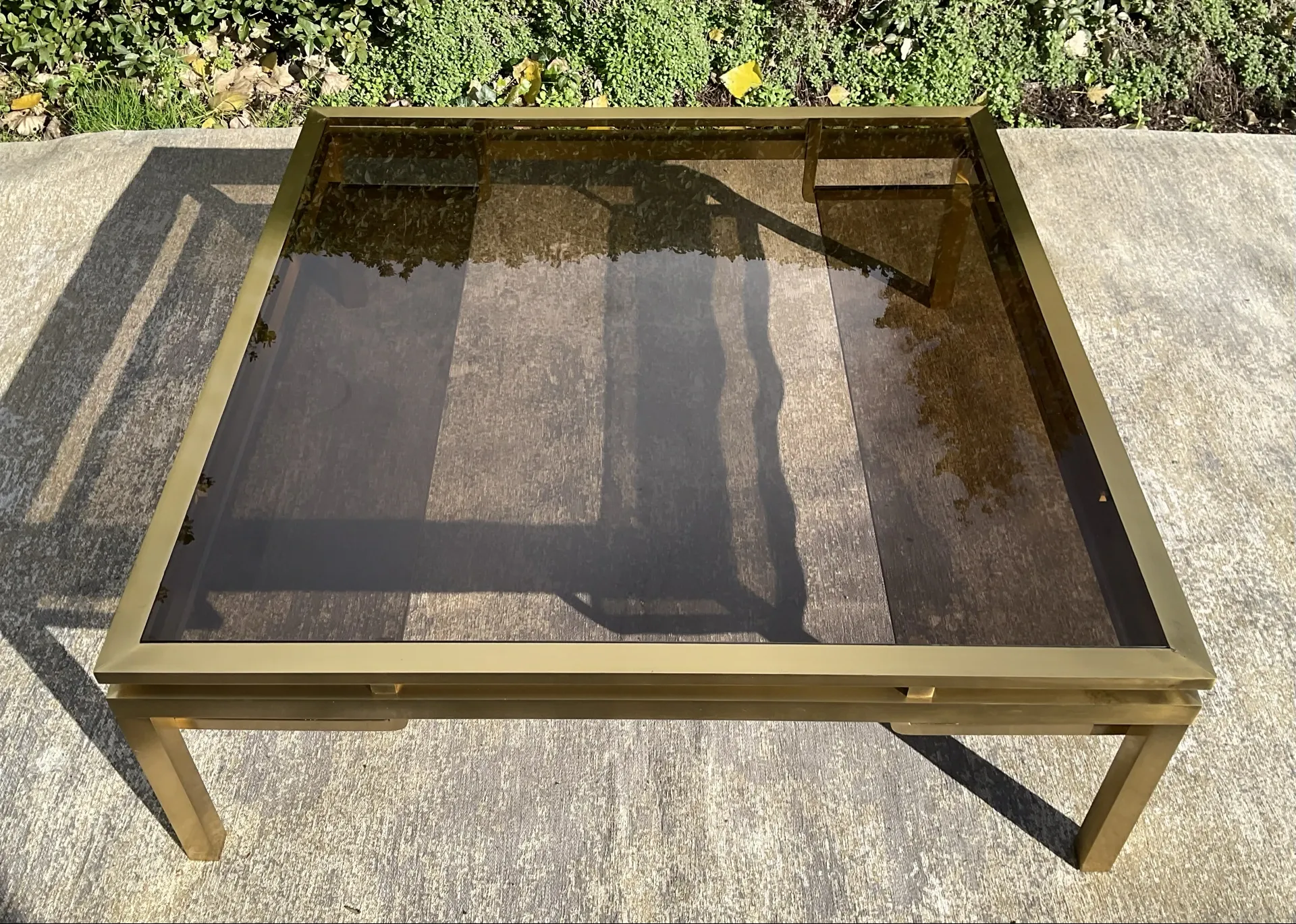Large coffee table by Guy Lefèvre for Maison Jansen from the 1970s.