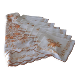 Vintage round tablecloth and napkins