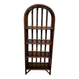 Vintage rattan bookcase shelf