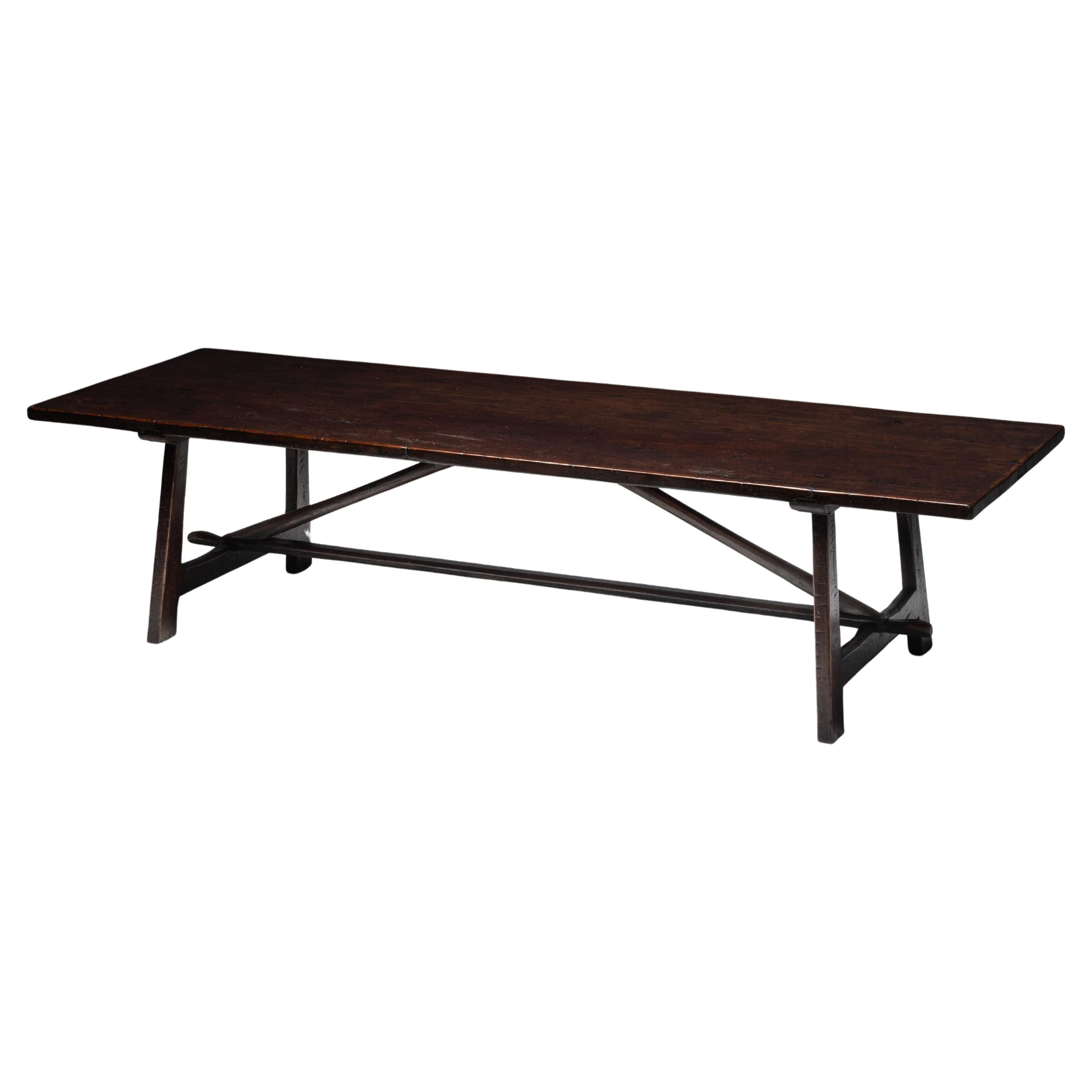 Rustic Vernacular Dining Table, France, Early 20th Century