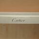 Modern mid-century writing desk signed Cartier in bronze and leather.