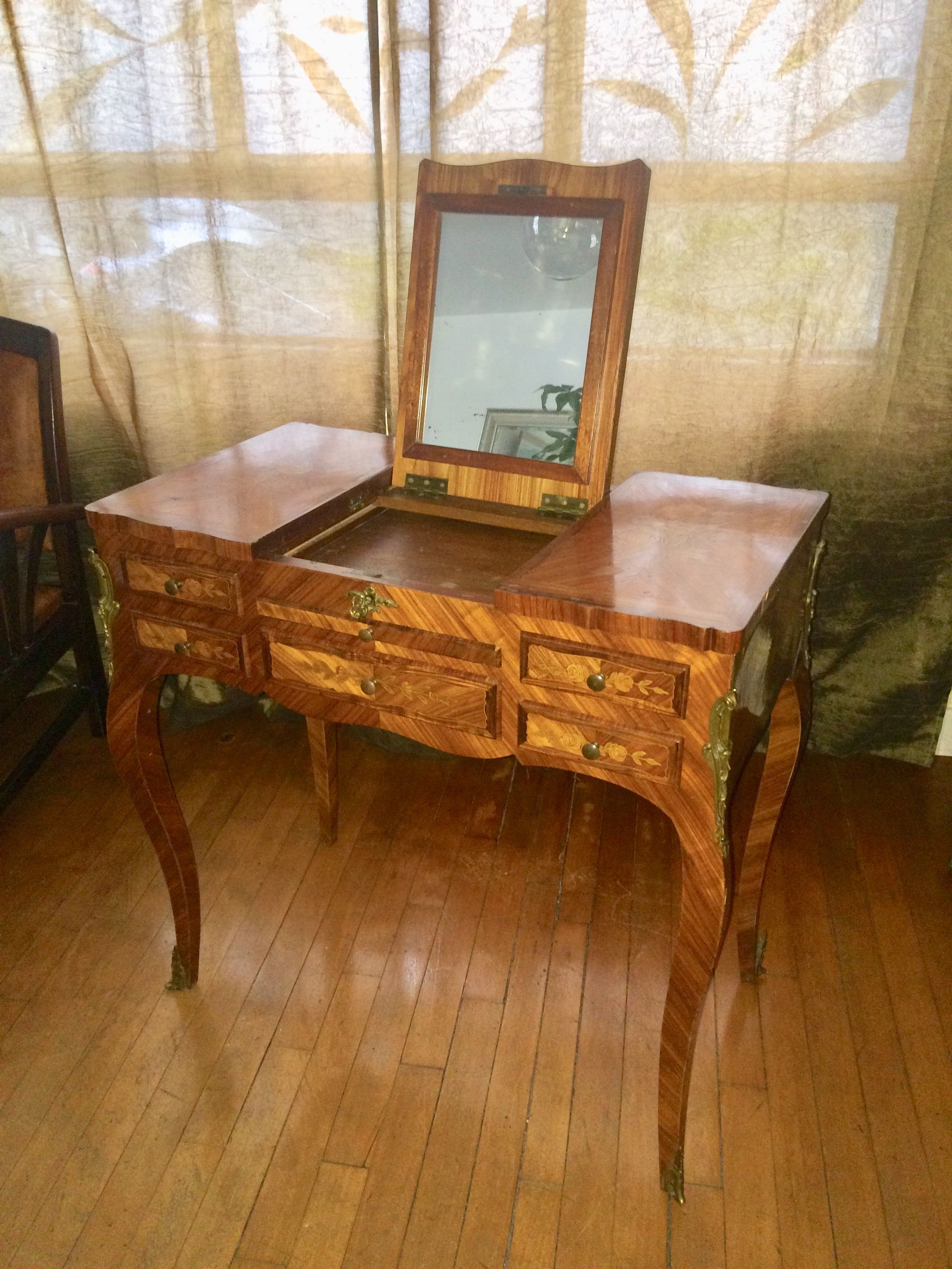 Hairdresser Style Louis XV Marquetry rosewood