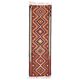 1970s Vintage Turkish Hand-Knotted Wool Cotton Red Runner Rug 89x294