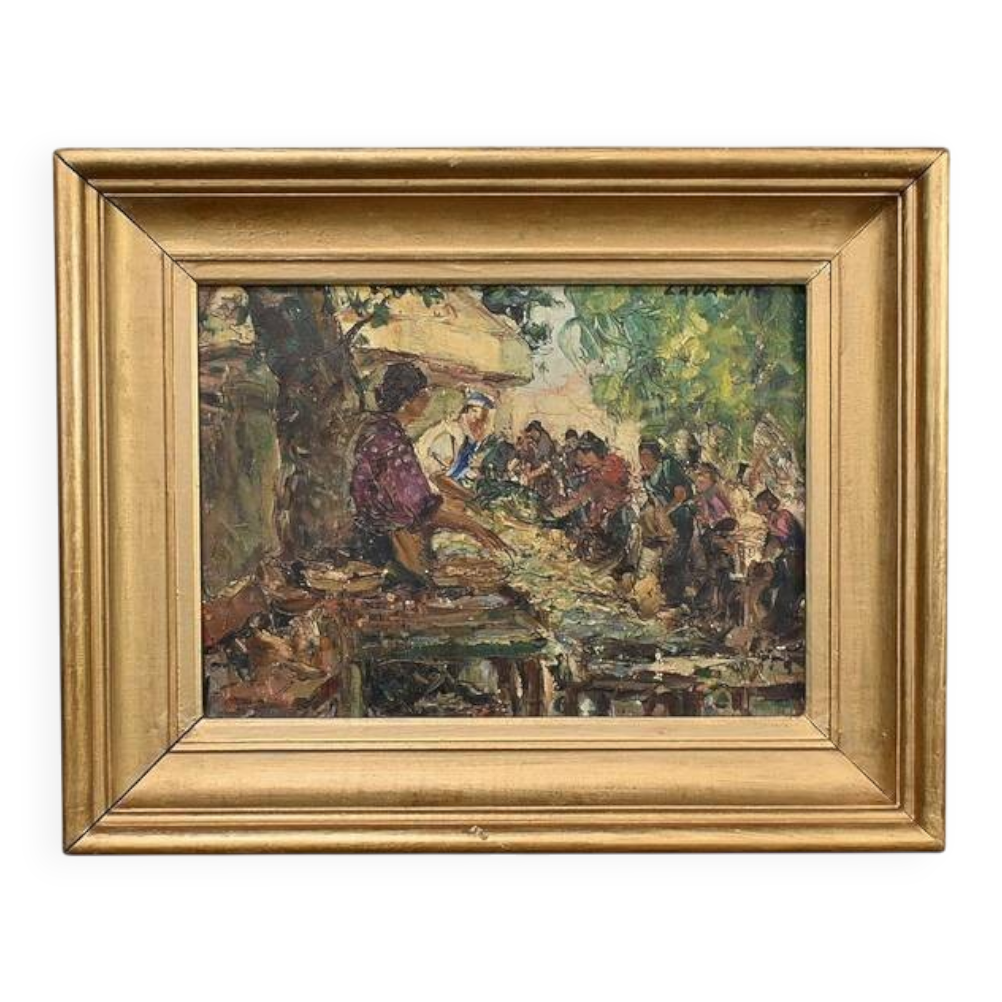 Painting “The Market” by Laurens – Early 20th century