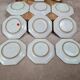 Set of 12 small antique plates by Alfred Renoleau, different designs.