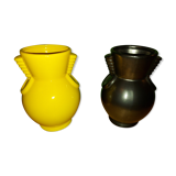 2 vintage ceramic vases Saint Clement, B .  Letalle