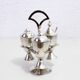 Salt and pepper set in silver metal 1930