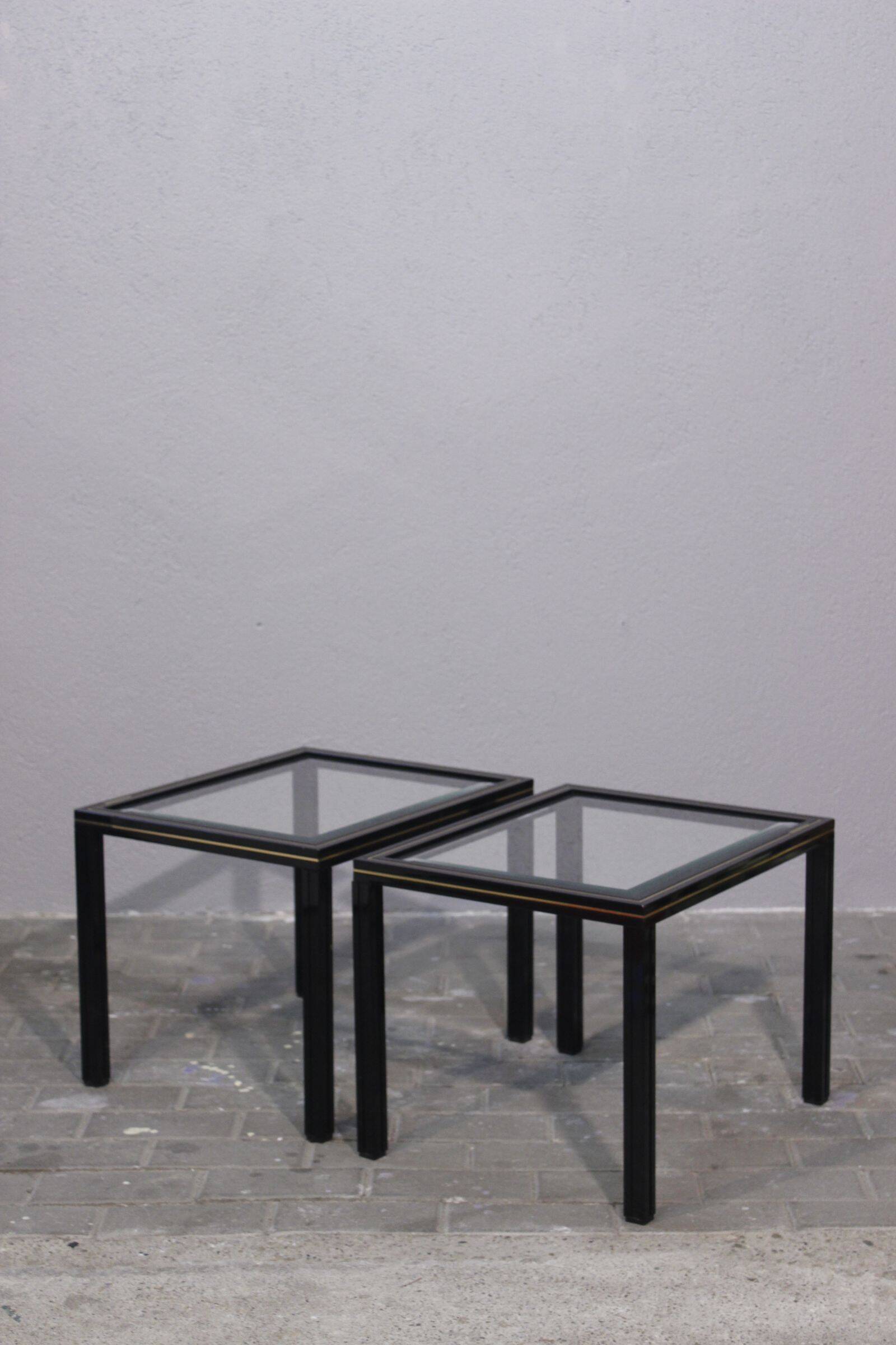 Pair of Pierre Vandel Paris side tables, 1970s