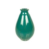 Lucien BRISDOUX Green ceramic vase and gold oil