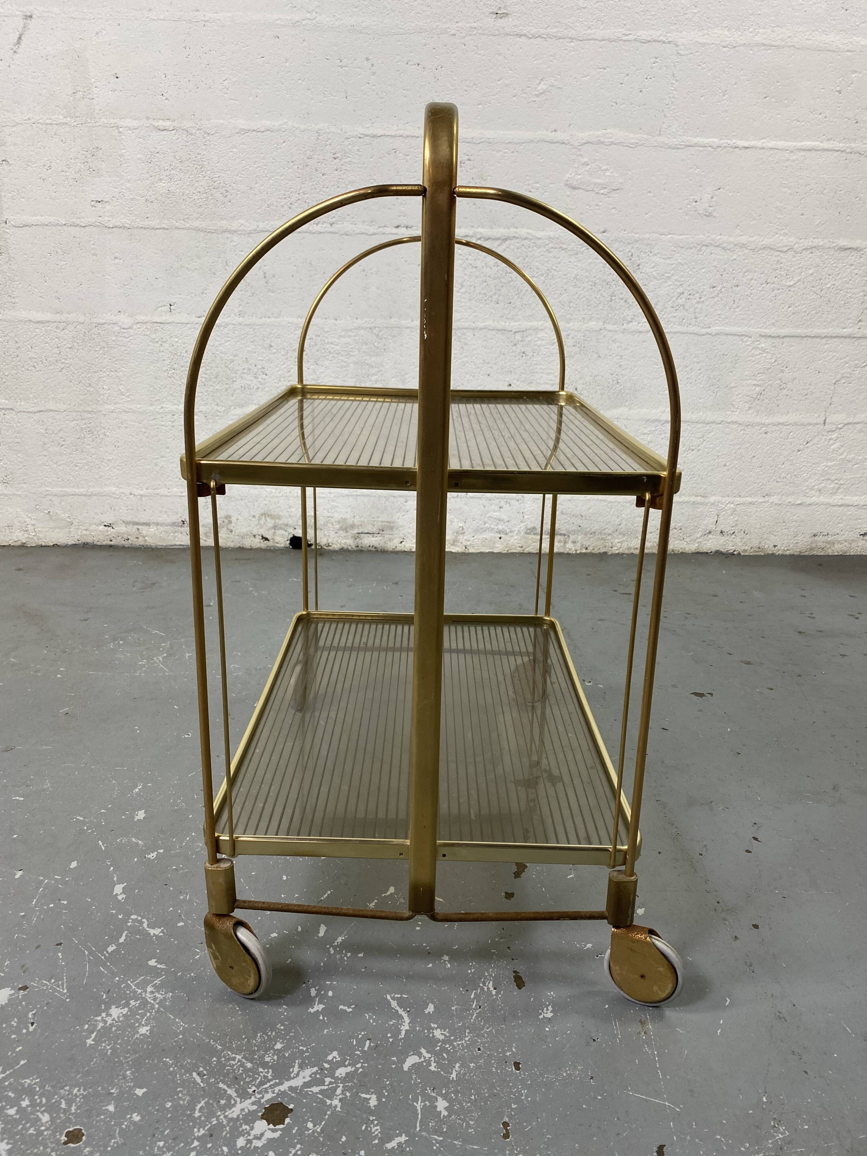 Vintage rolling golden folding service