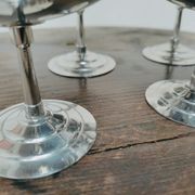 6 coupes à dessert sur pied en inox par Rémy letang
