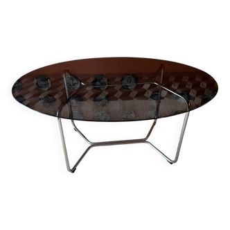 Table à manger verre et chrome