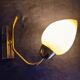 Wall lamp in brass and vintage opaline