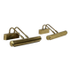 Paire d'appliques vintages orientable en laiton patiné, France, 1970