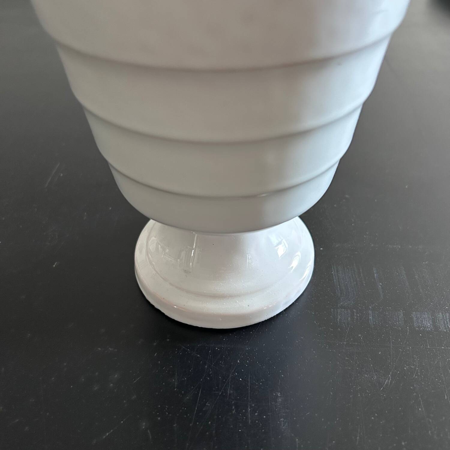 Scandinavian white cache pot