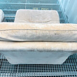 Pair of vintage beige velvet chairs