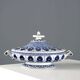 Antique vegetable dish in porcelain, Minton factory, England 1800s.