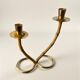 Faux bamboo & brass candleholder, Italy, 1970