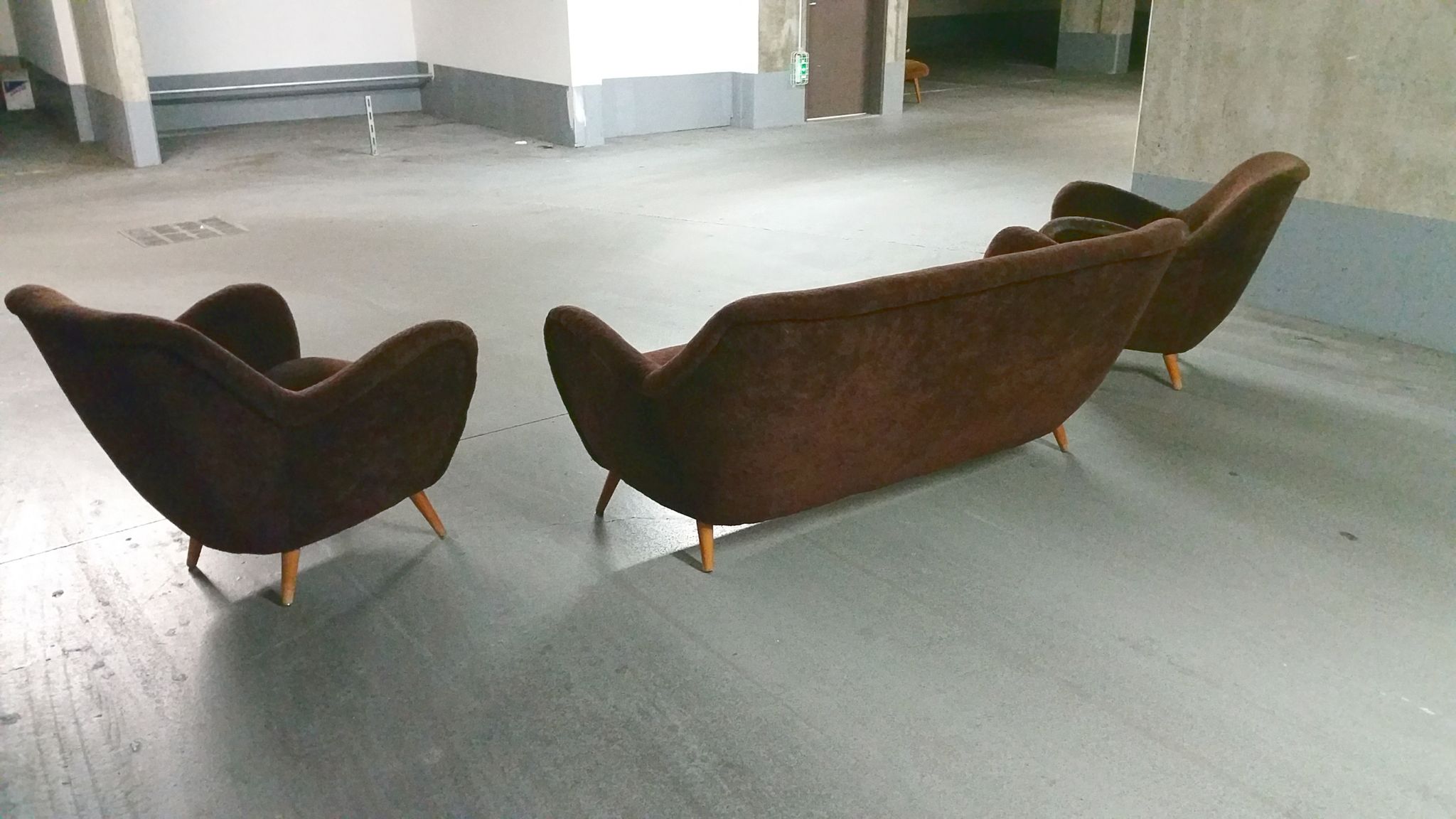 Lounge sofa 2 armchairs organic year 50