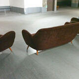 Lounge sofa 2 armchairs organic year 50