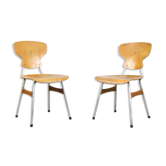 Mid-century plywood chairs by niko kralj, set of 2