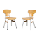 Mid-century plywood chairs by niko kralj, set of 2