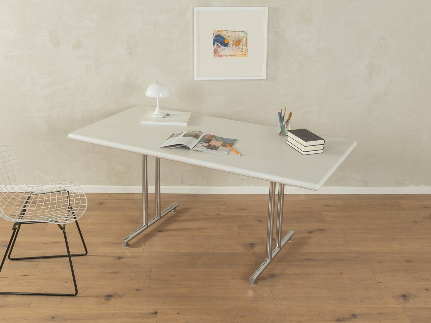 1980s Chrome Desk, Vintage