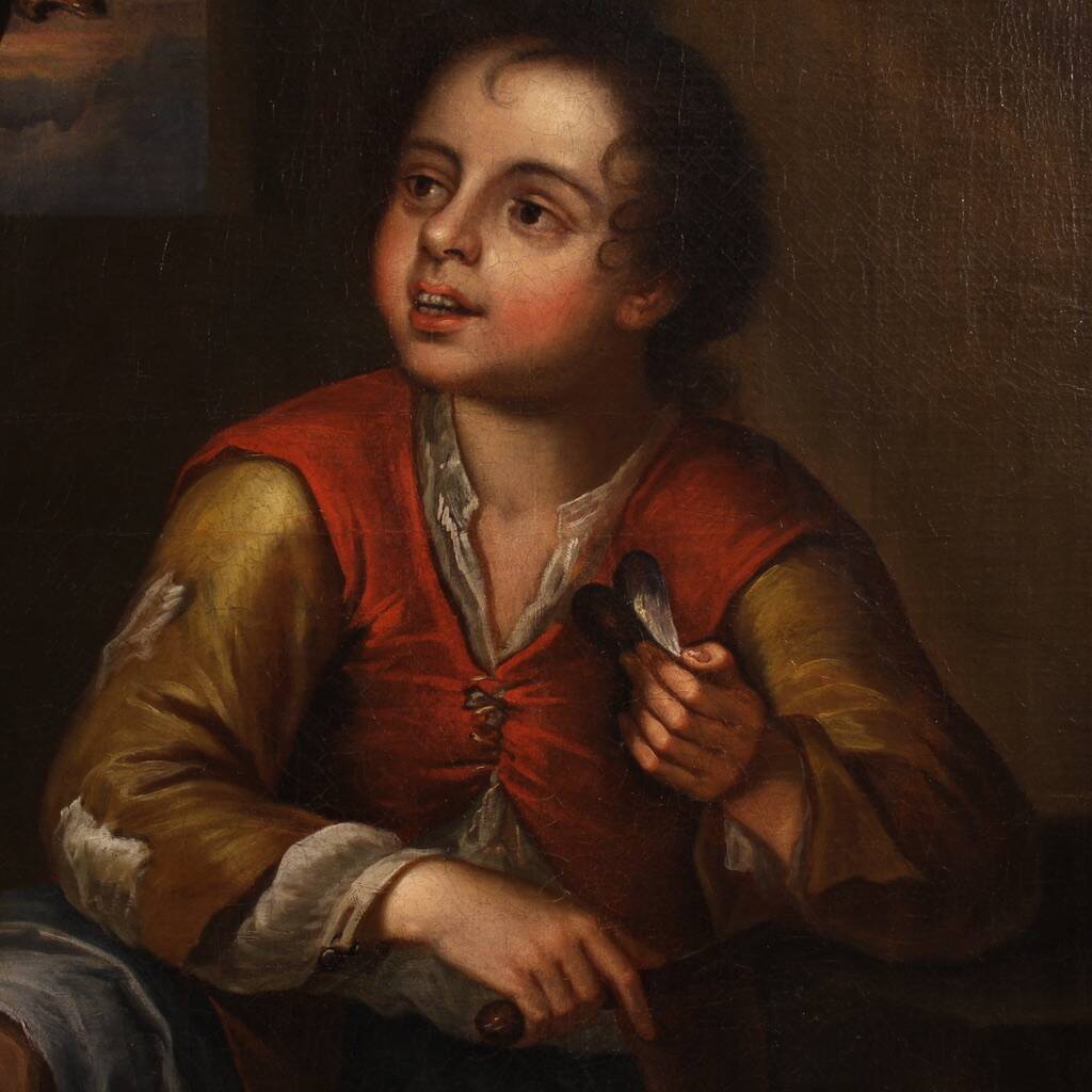 Great 18th century genre scene painting