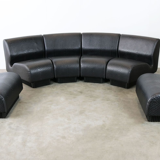 Black snakeskin modular sofa by Don Chadwick for Herman Miller 1970s