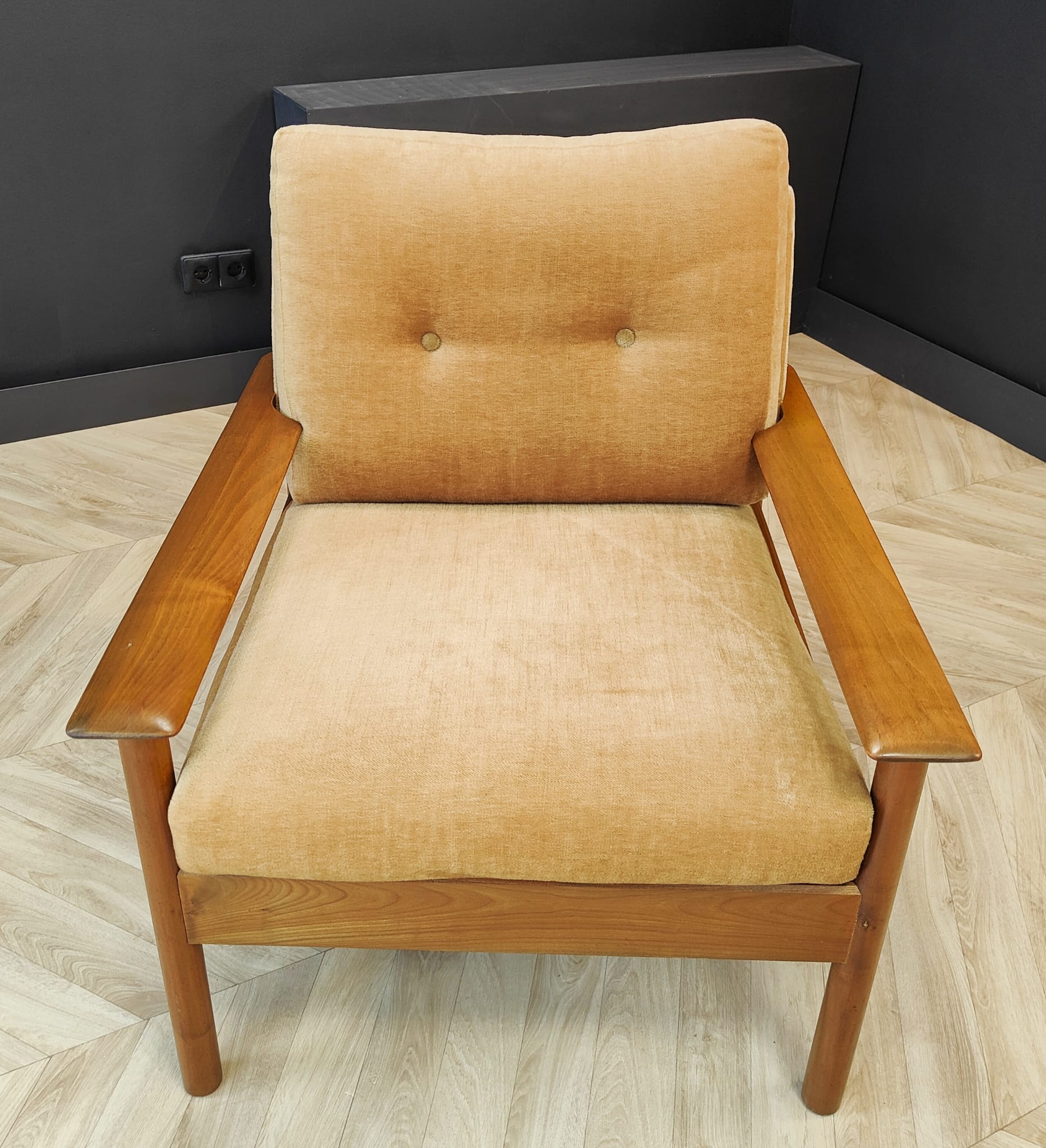 Two mid century armchairs vintage