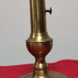 Candle holder with push button