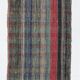 Kilim Red Brown Striped Pattern Vintage Kilim Rug, 93x232Cm