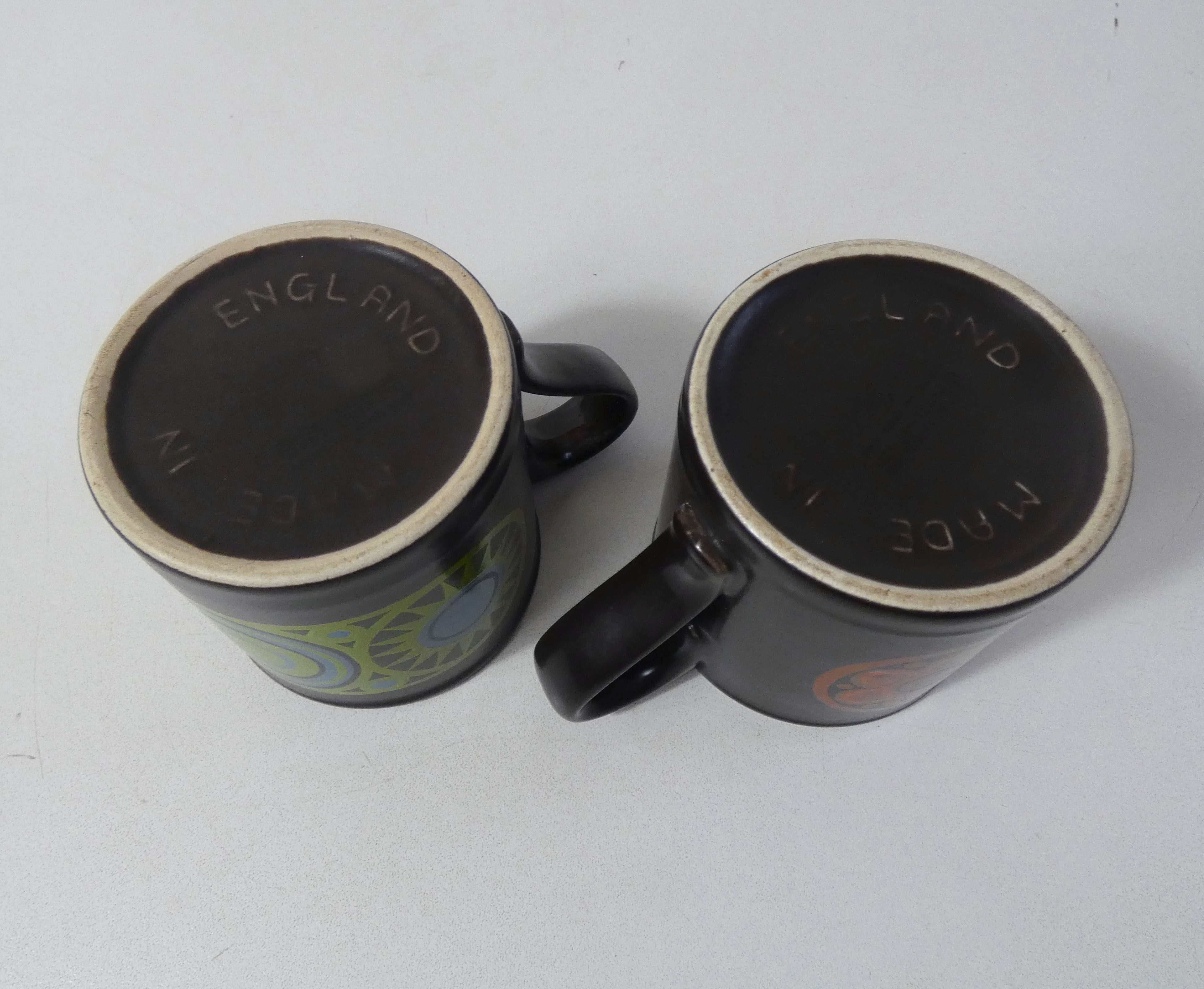 Set of 2 vintage Staffordshire english mugs