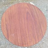 Pedestal table art deco round wood coffee table
