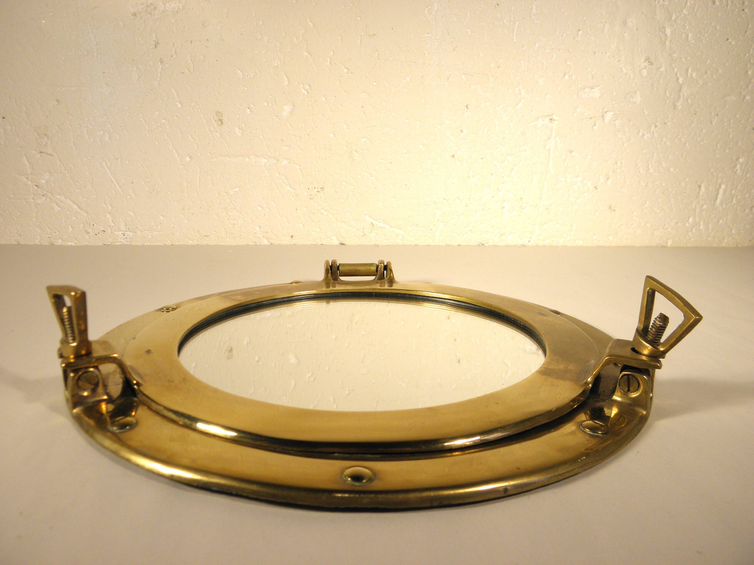 Brass porthole mirror 29 cm