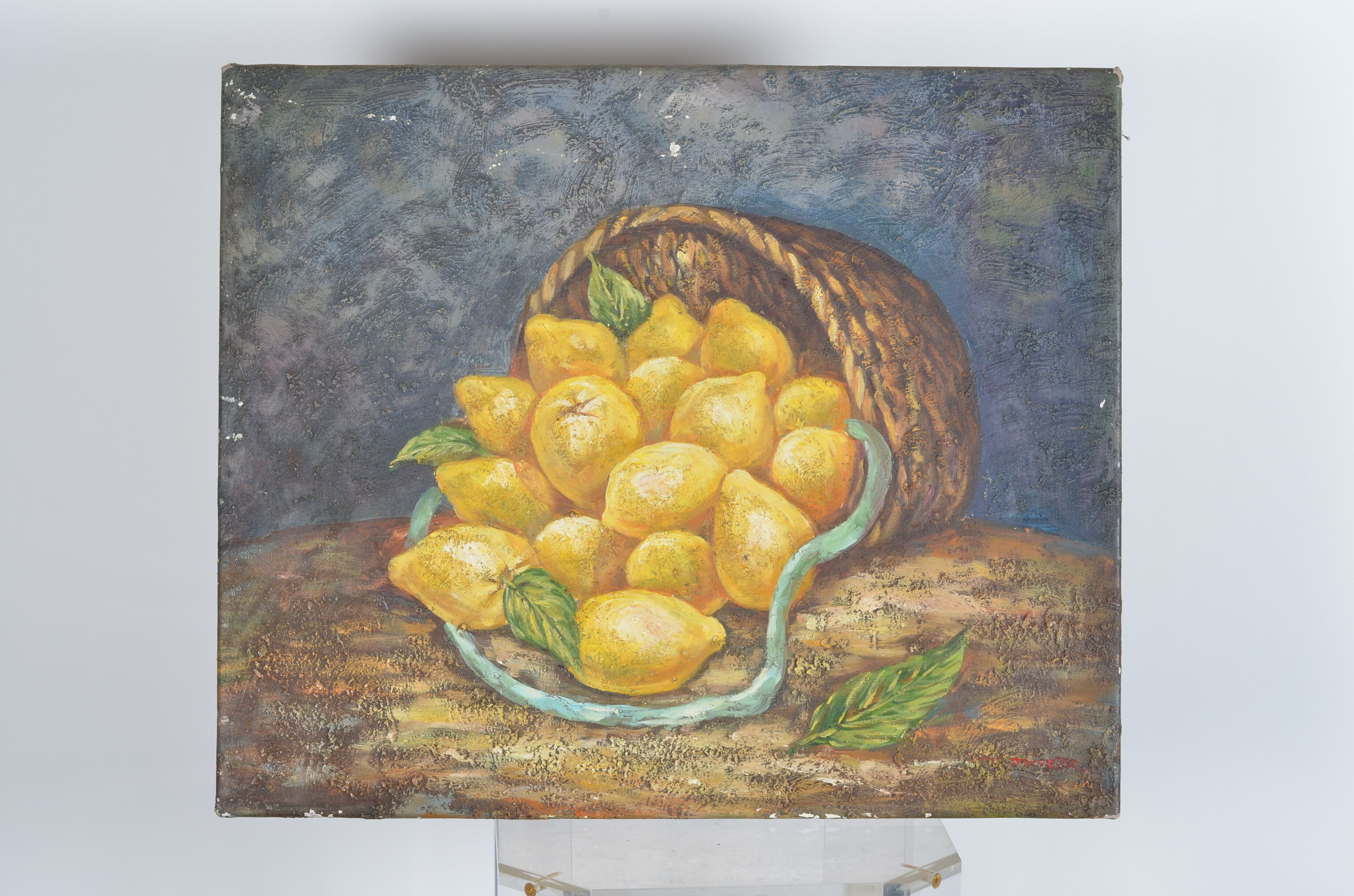 Nature morte panier de citrons