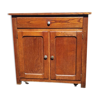 Small low Parisian oak sideboard