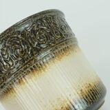 Scheurich mid century planter ceramic flower pot relief pattern model no. 809-18