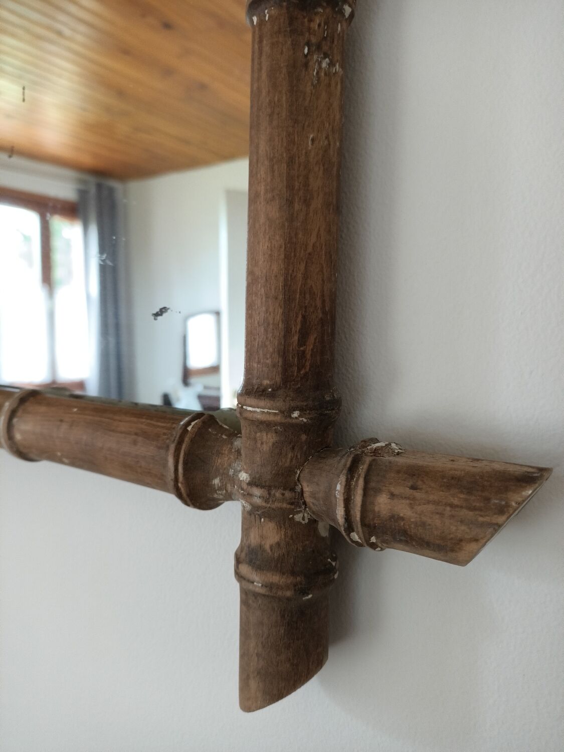 Miroir cadre bambou