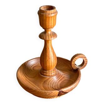 Scandinavian pine candle holder, 1970