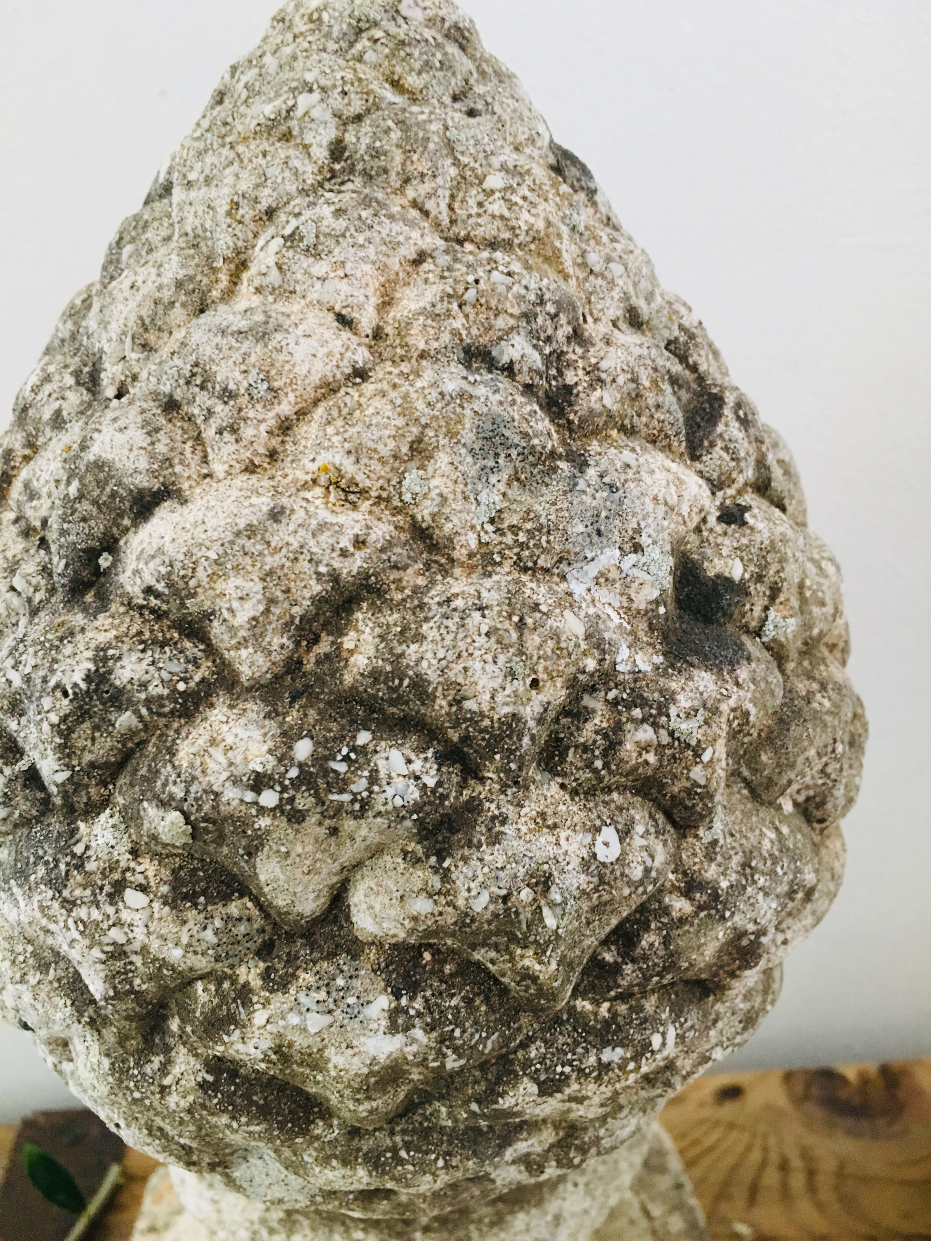 Pair of stone pine cones