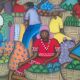Painted canvas signed Maccène Laurent-Haïti 1998