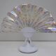 Paire de lampes de table postmodernes en verre de Murano irisé italien, années 1980