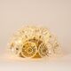 Sputnik ceiling light in floral glass and brass, Germany, 1960s.