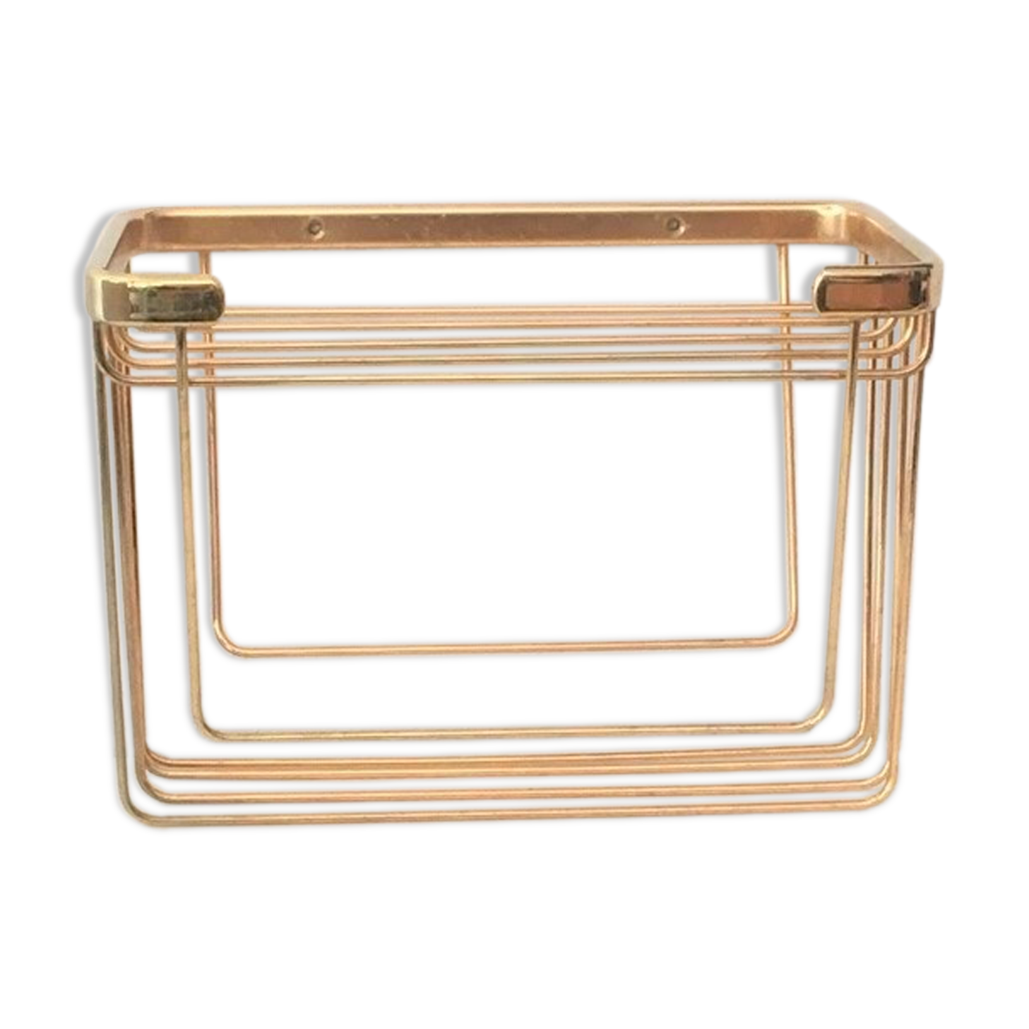 Art deco golden brass shelf 1950