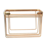 Art deco golden brass shelf 1950