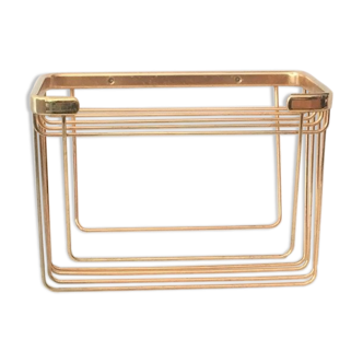 Art deco golden brass shelf 1950