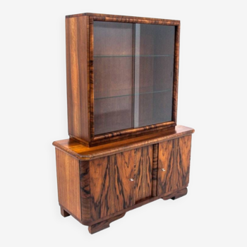 Art Deco display cabinet from the 1940s, Poland. After renovation.