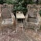 Paire de fauteuils anciens en rotin