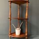 Small old corner shelf in turned wood, 19th century